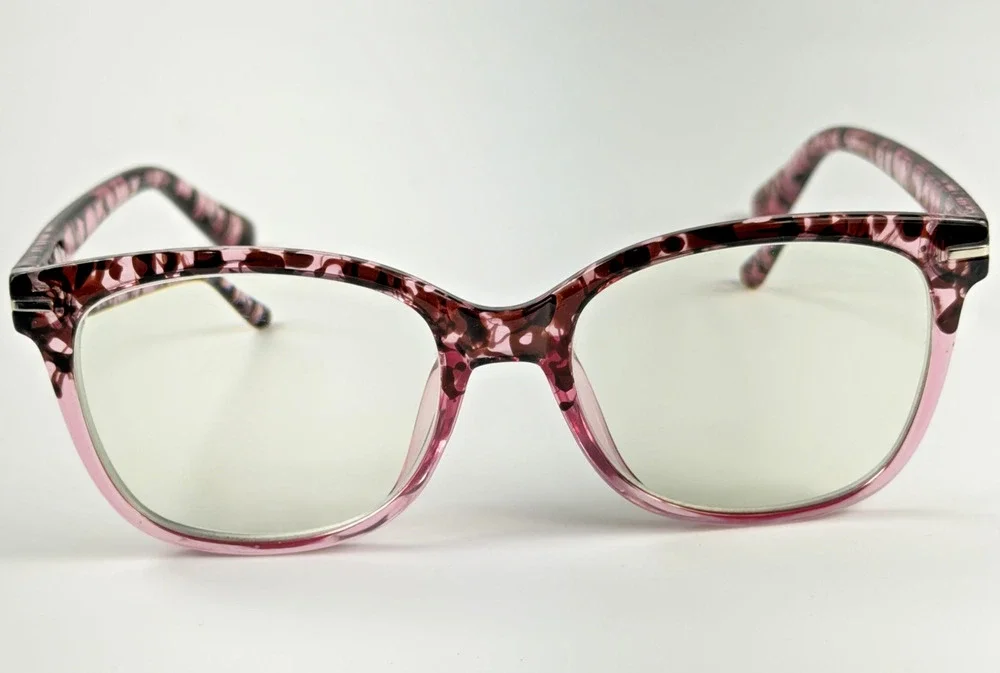 Zenni Pink Tortoise Womens Cat Eye Plastic Full Rim Eyeglasses FRAMES ONLY